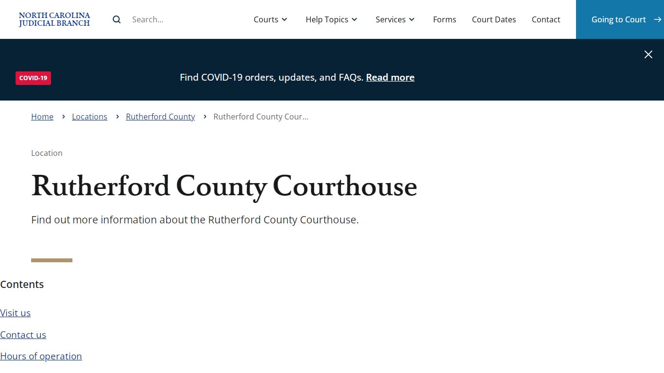 Rutherford County Courthouse | North Carolina Judicial Branch